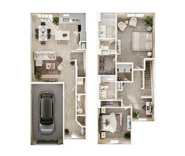 2 Bedroom 2.5 bathroom 69 floor plan